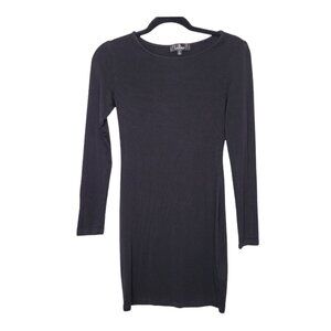 Lulu's little black long sleeve bodycon Mini dress size Small